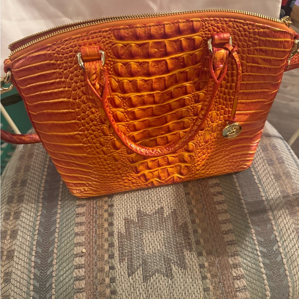 Brahmin shoulder bag in a beautiful orange